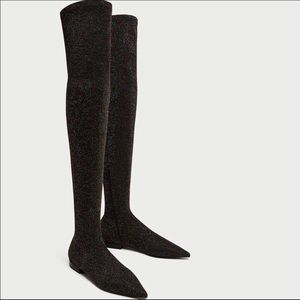Zara multicolor over the knee boots